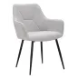 KRZESŁO VICENZA SZARE ZESTAW 2 SZT 58X63X85,5 cm